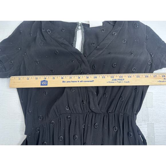 Anthropologie Ettwa Greenbrier Embroidered Romper Black Short Sleeve Bohemian XS - Picture 9 of 9